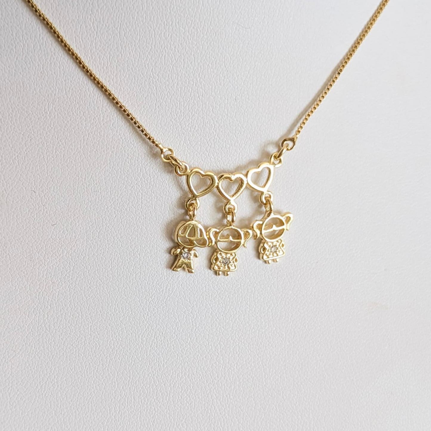 One Boy and Two Girls Necklace