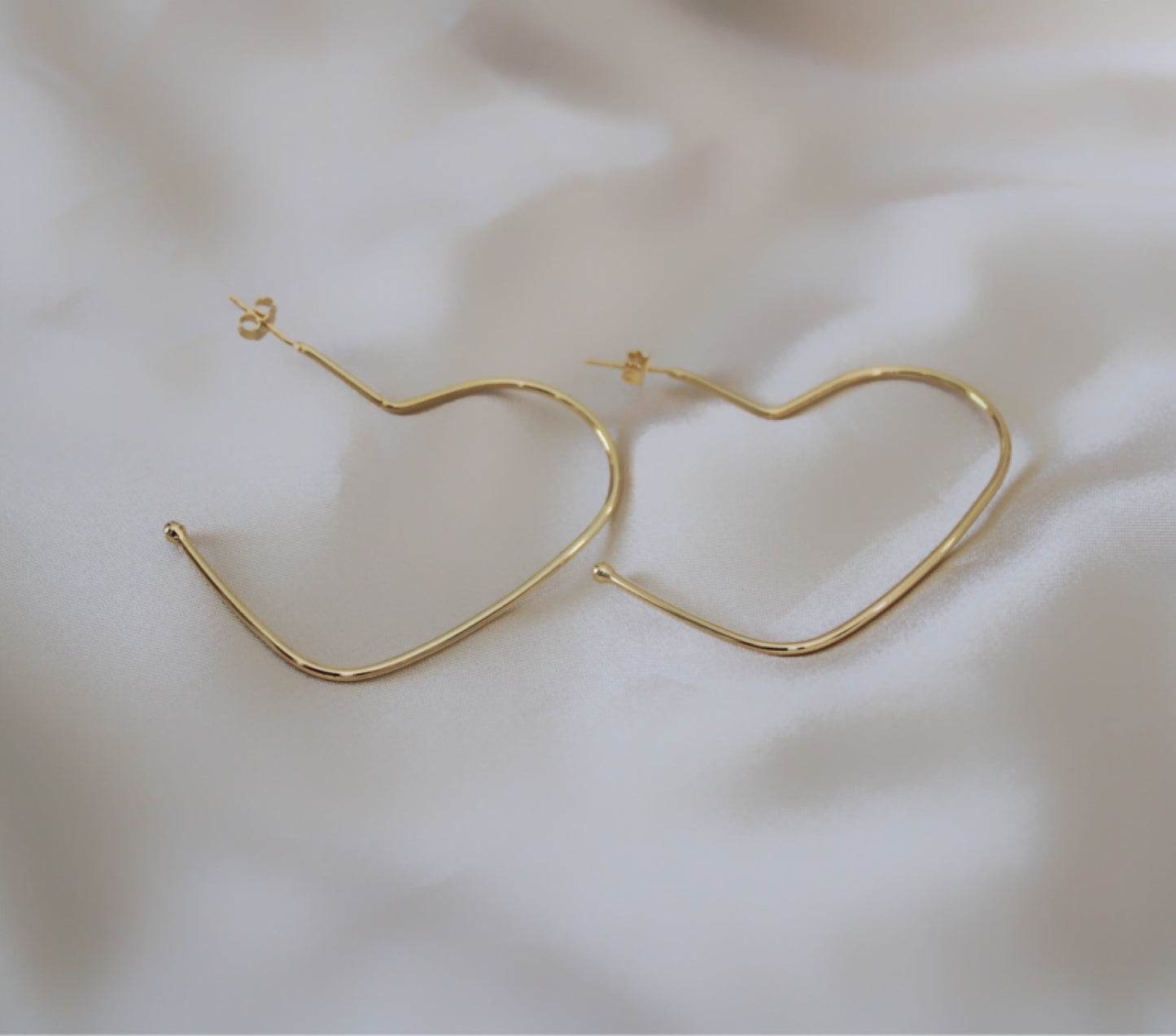 Heart hoop earrings