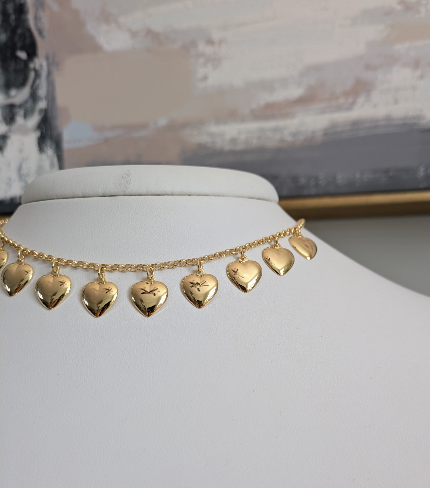 Hearts choker necklace