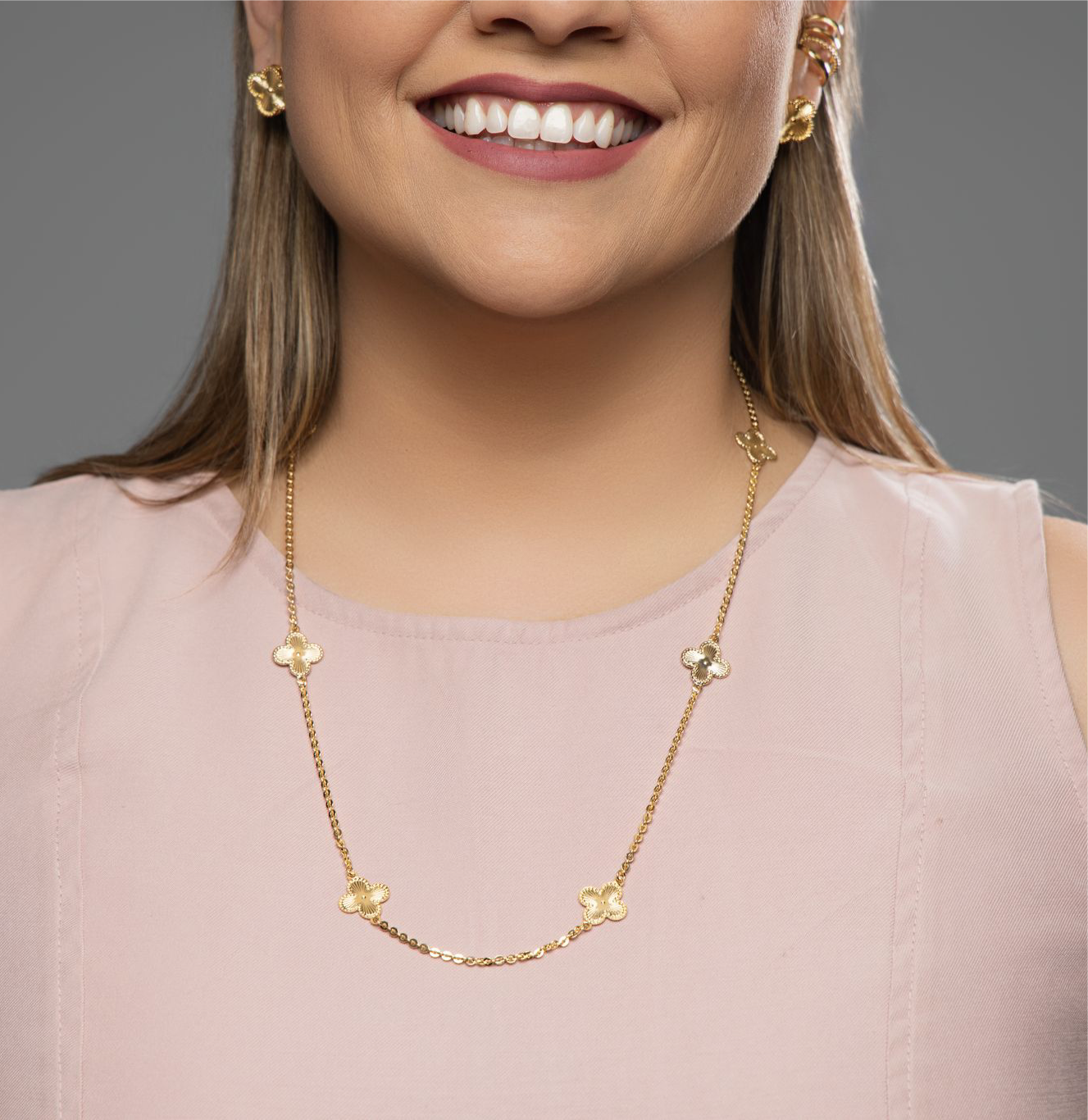 Long clover necklace