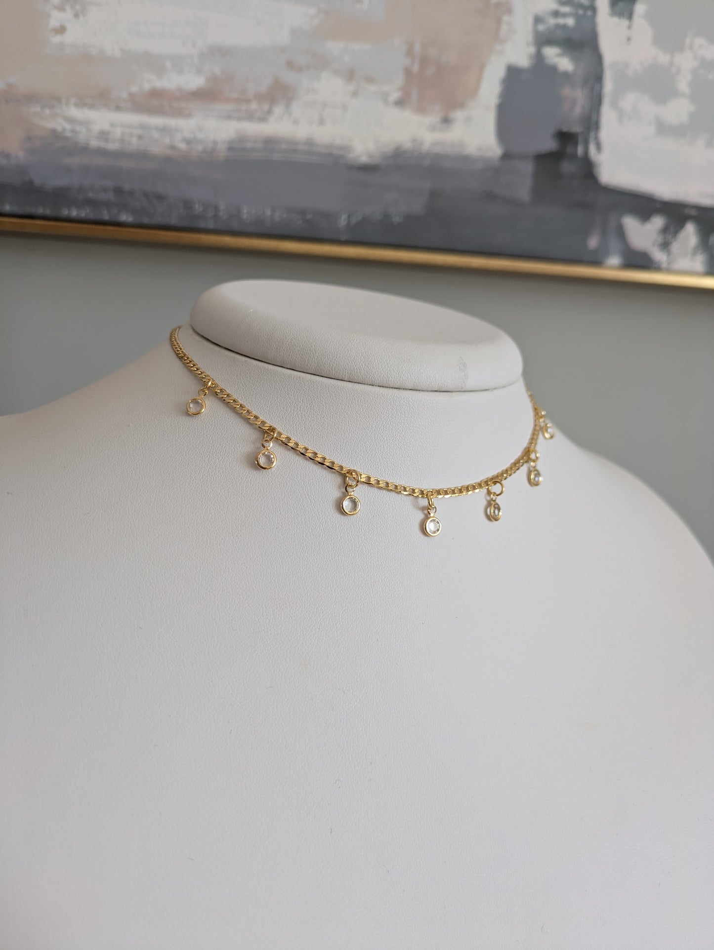 Crystal Choker 18k Gold Plated