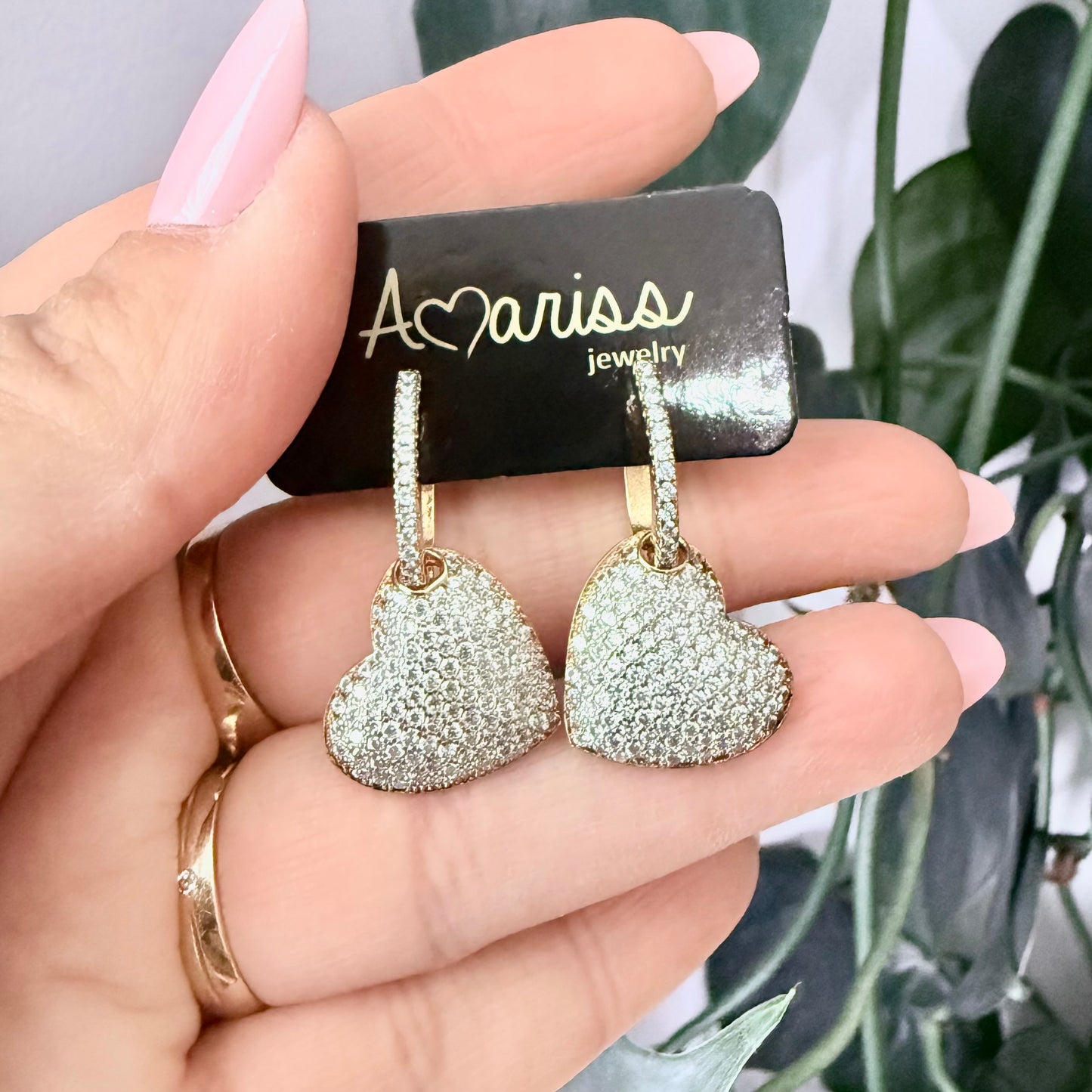 Heart hoop earrings