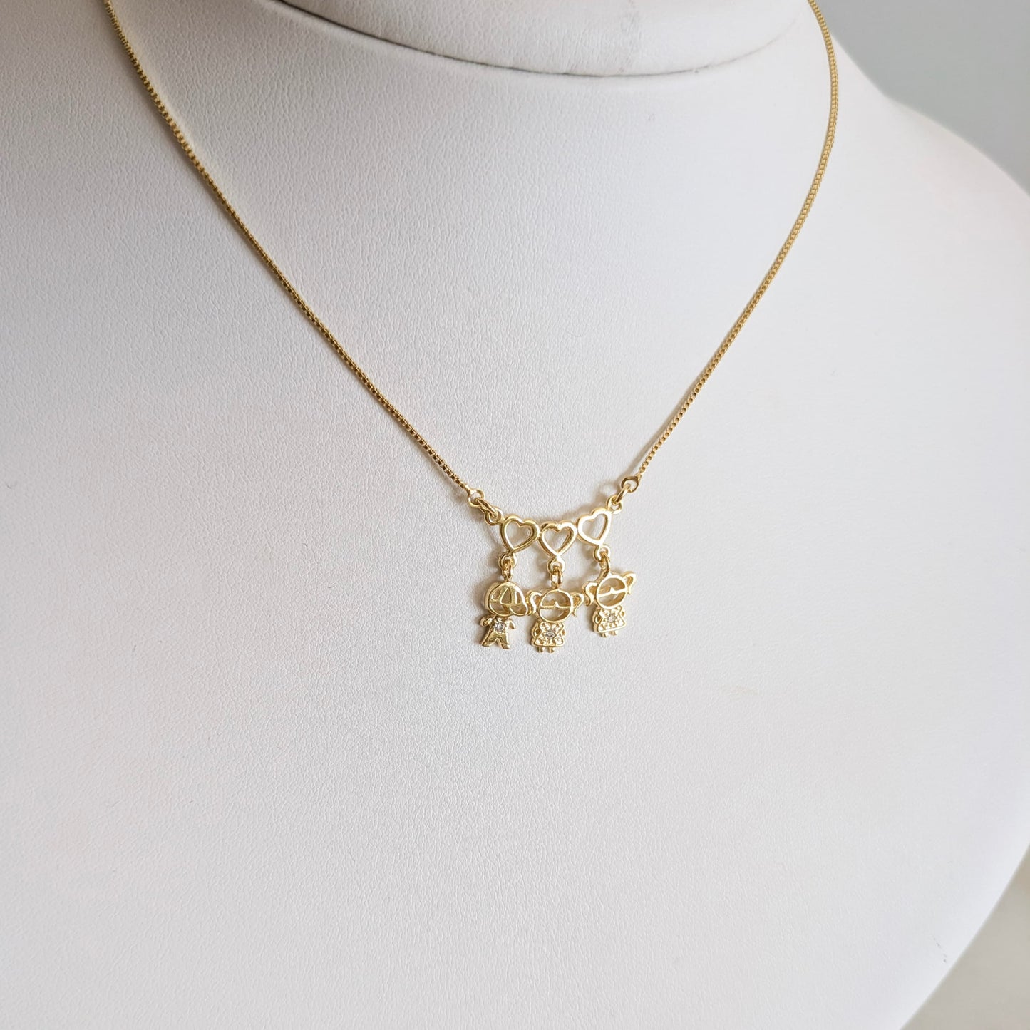 One Boy and Two Girls Necklace