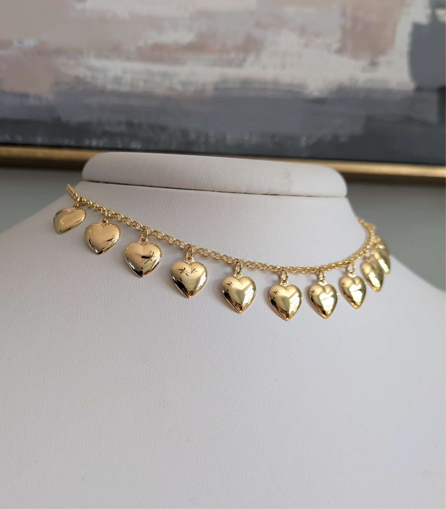 Hearts choker necklace