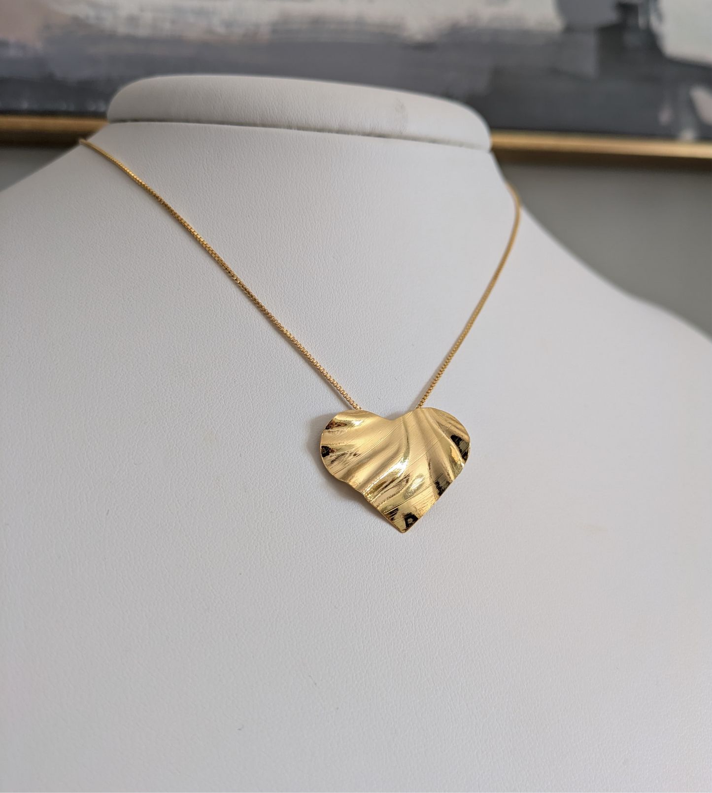 Organic heart necklace