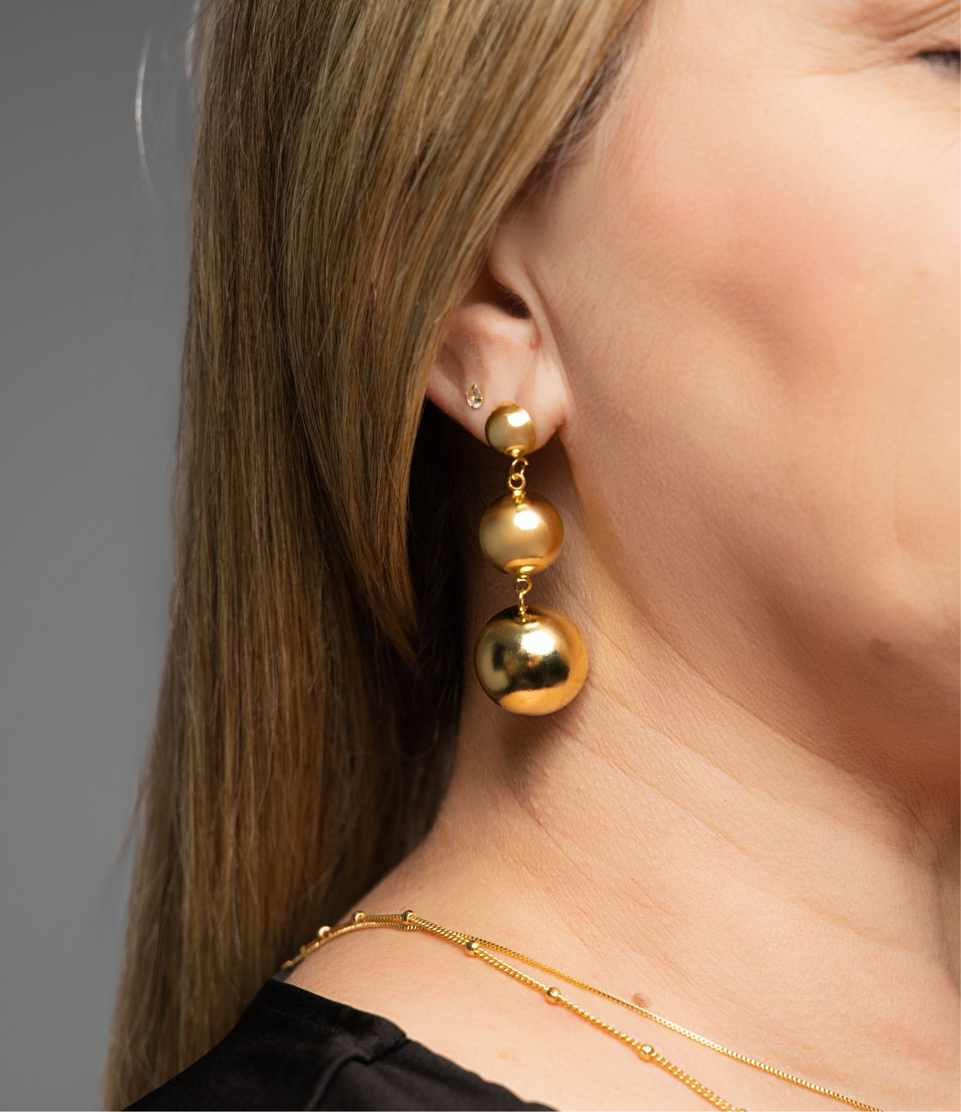 Amariss Half ball Dangle Earrings
