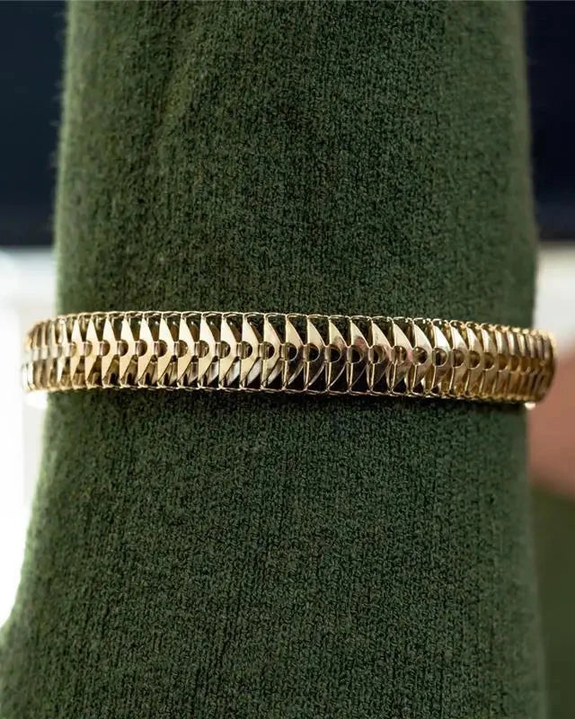 Pulseira de elos grossos tipo cobra
