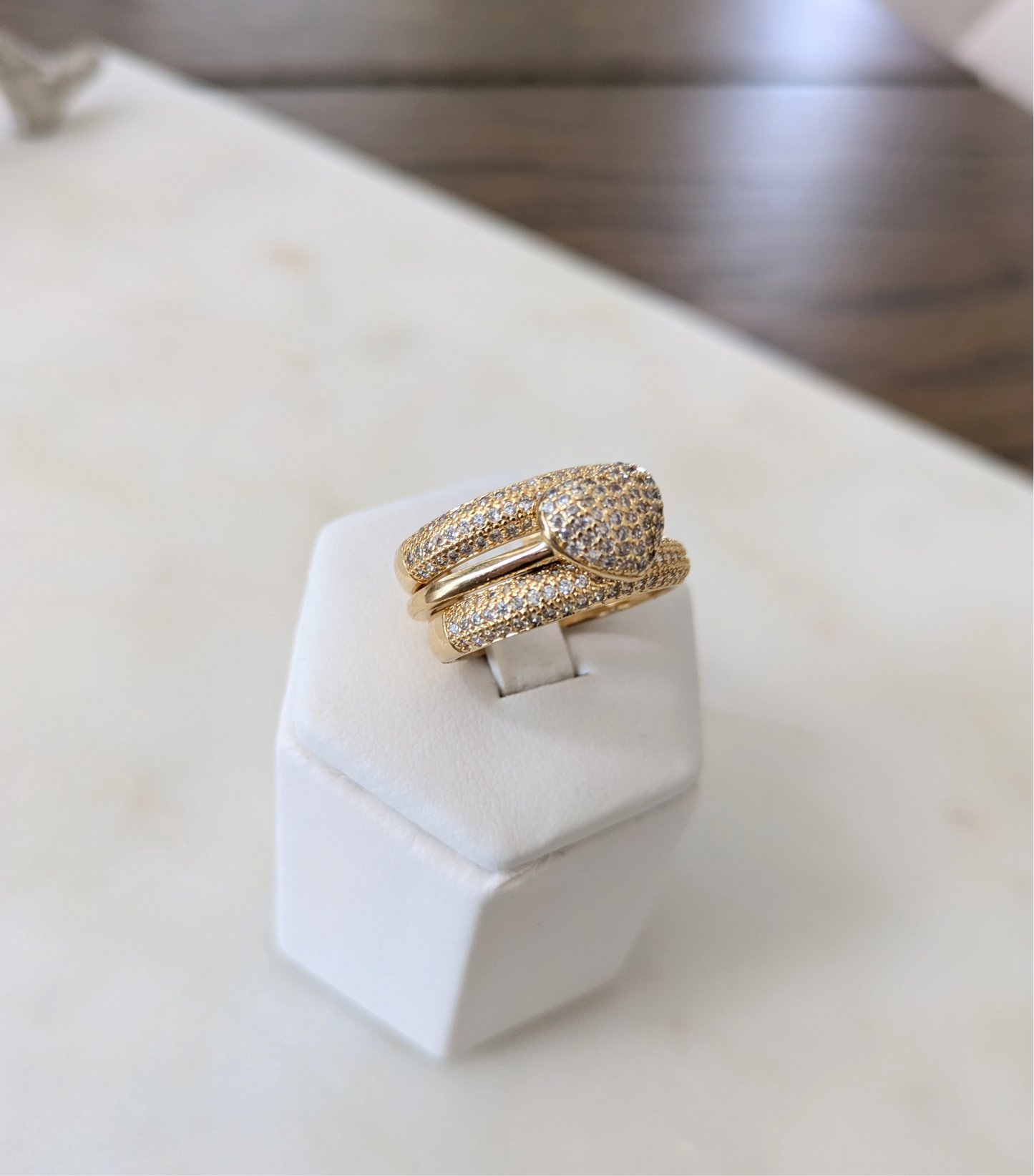 3 in 1 love heart ring