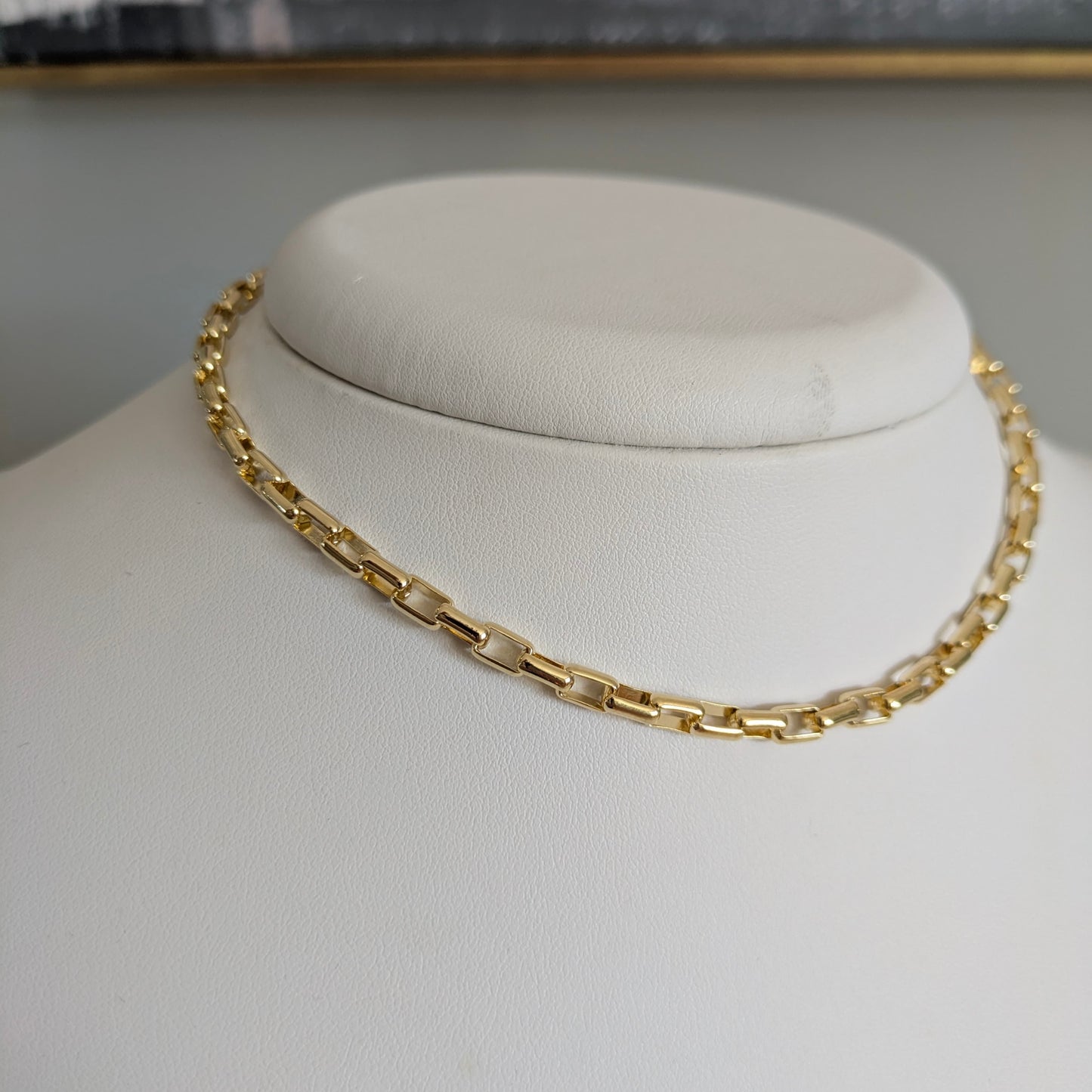 Modern link choker necklace
