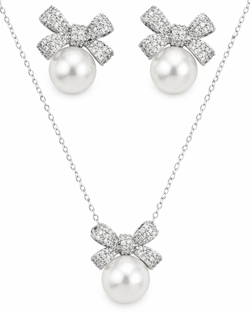 Conjunto Pérolas Laço Elegância