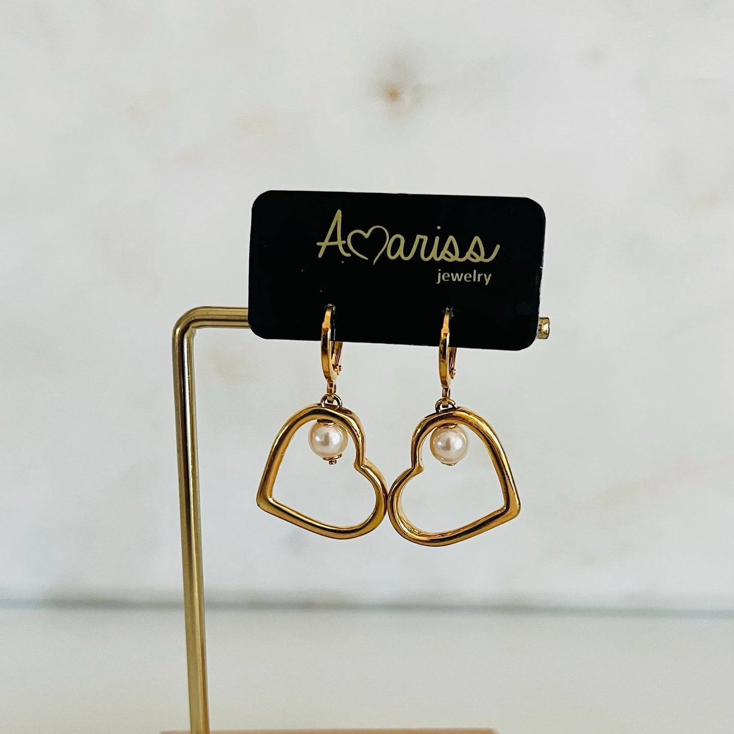 Love earrings 18k gold plated