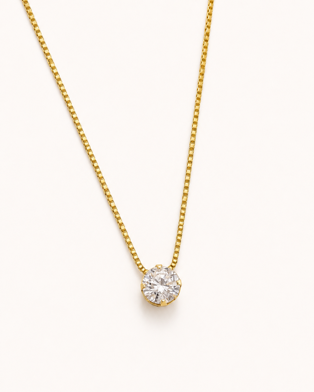 Classic Solitaire Necklace