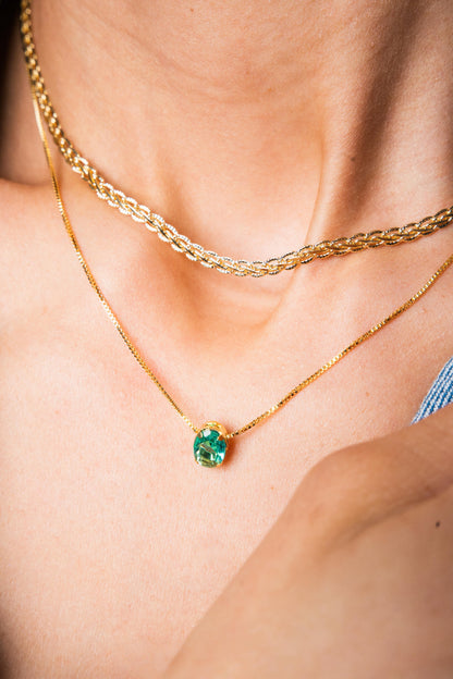 Conjunto Zircônia Verde