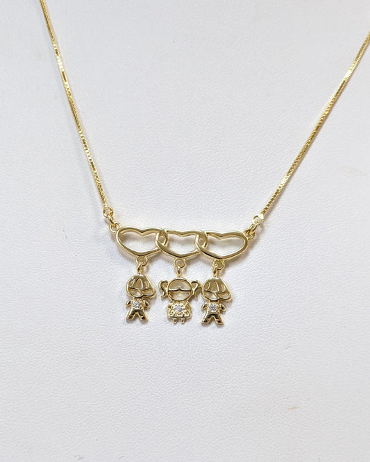 Love Family Necklace -  Two Boys and A Girl