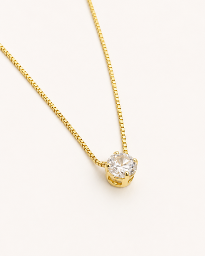 Classic Solitaire Necklace