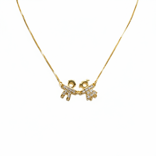 Two Hearts Kids Necklace