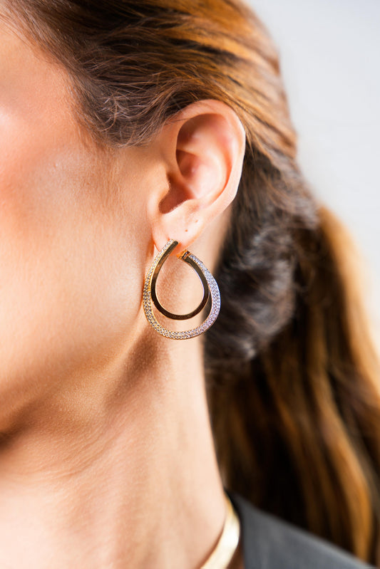 Layered Gold Hoop Earrings