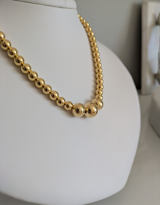 Spheres Necklace 18k gold plated