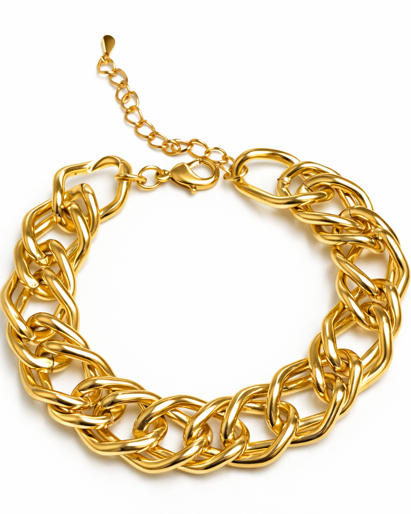 Pulseira Dupla com Elos Elegantes