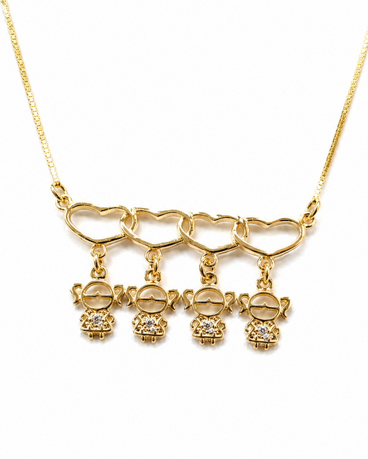 Family Love Charm Necklace - Girls
