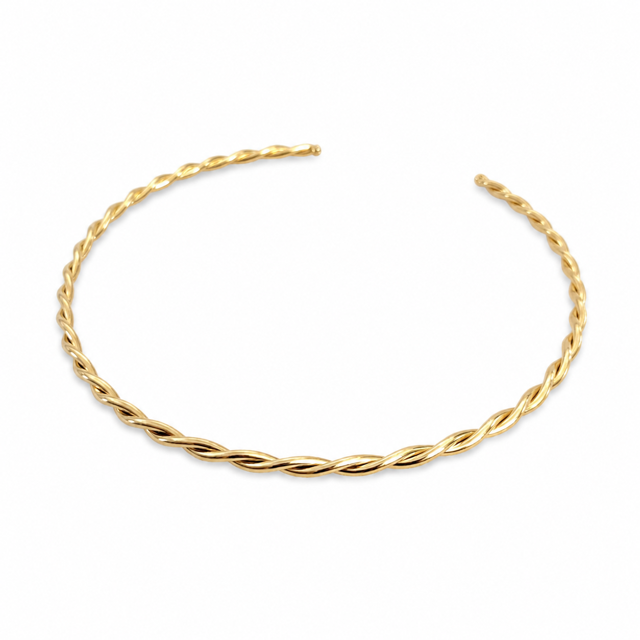 Minimal Twisted Choker Necklace