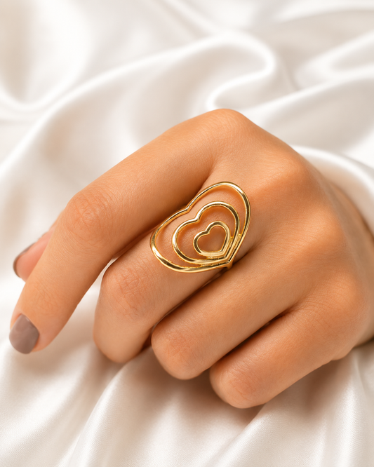 Triple Heart Ring