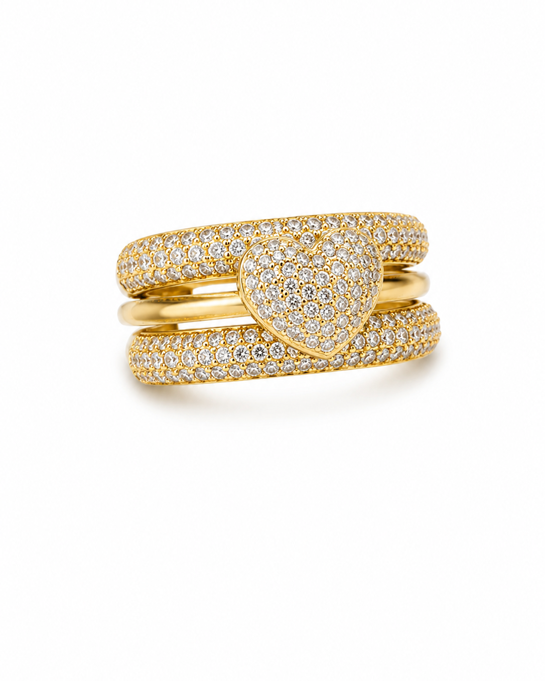 3-in-1 Heart Ring Set