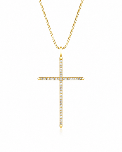 Colar de Cruz Amariss Zircão
