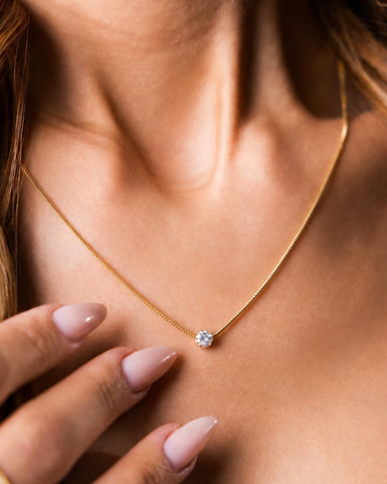 Classic Solitaire Necklace