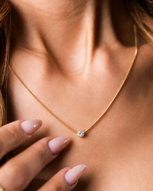Classic Solitaire Necklace