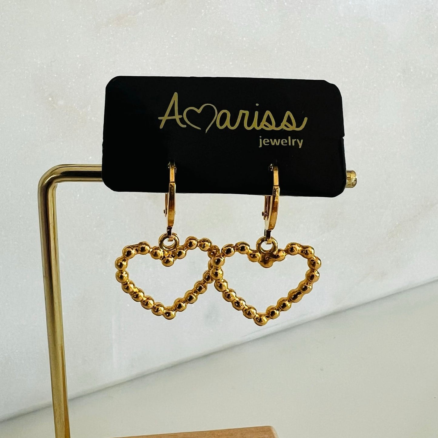 Hoop heart earrings