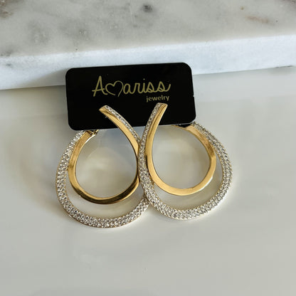 Brincos de Argola Dourados em Camadas
